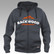 Backwood Hooligas® hoodie with orange print (full zip)