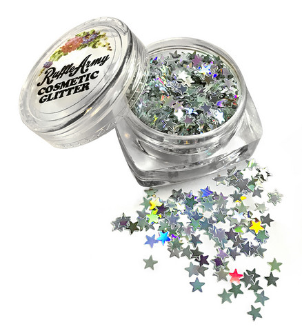Night sky SILVER STAR glitter