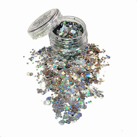 Holographic SILVER ECO glitter mix SPARKLE