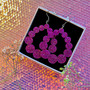 Fuksiat Bubble Garland -glitterkorvakorut