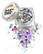 Siren SILVER glitter mix