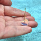 Hologrammihohtoiset MINI HEART -korvakorut renkaalla