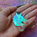 Hologrammiset Fantasy Unicorn -korvakorut