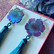 Blue Floral Fantasy -tasselikorvakorut