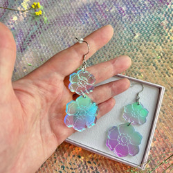 Double Mermaid Flower -korvakorut