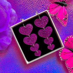Fuksiat TWINKLE TWINKLE BIG HEART -glitterkorvakorut