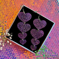 Violetit TWINKLE TWINKLE BIG HEART -glitterkorvakorut