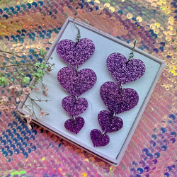 Violetit TWINKLE TWINKLE BIG HEART -glitterkorvakorut