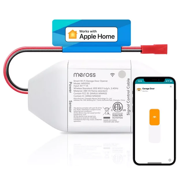 Meross Smart Garage Door Opener Autotallin oven avaaja (Homekit
