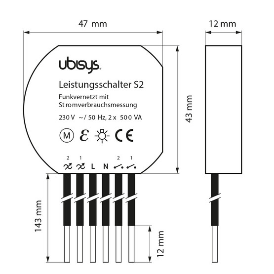 Ubisys Smart Home S2 ZigBee 2 rele