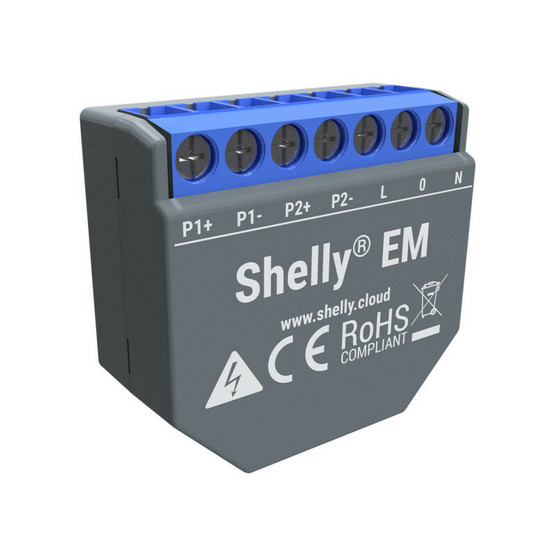 Shelly EM - energiamittari 2-kanavainen