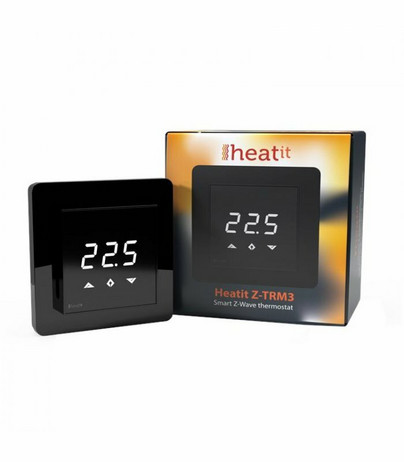 Heatit Z-TRM3 thermostat - Z-Wave Lattialämmitystermostaatti musta