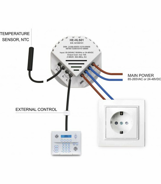 HELTUN High Load Switch - Z-Wave Plus Rele 16A