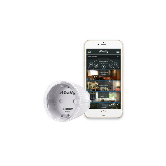 Shelly Plus Plug S - Älypistoke 1x12A (Wifi, BT) - Tehonmittauksella