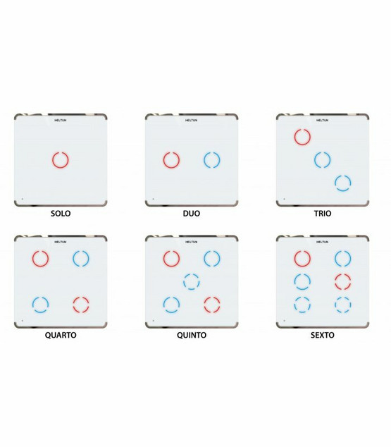HELTUN Touch Panel Switch Trio - Z-Wave+ Painikerele 3-osainen