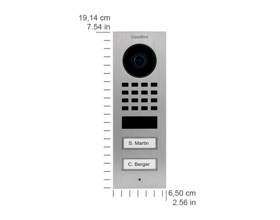DoorBird IP Video Oviasema - D1102V-P Pinta-asennus