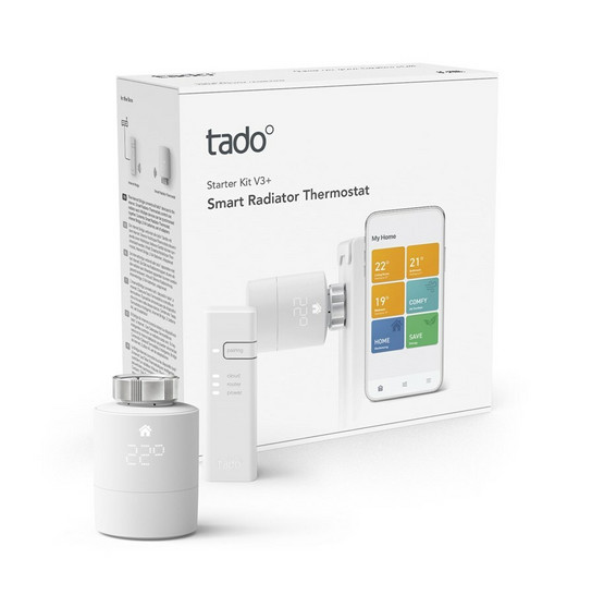 Tado Smart Rad. Thermostat StarterKit V3+ Patteritermostaatti Aloitus