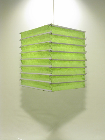 Lokta-kuutio 30x30x40cm, vaaleanvihreä RRS-kukka