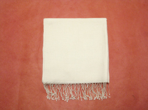 Pashminahuivi, luxuslaatu, valkoinen