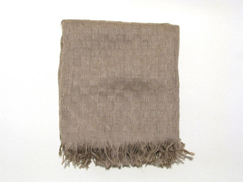 Mongolian Cashmere stoola, lankakuvio,luonnonruskea