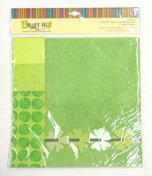 Craft It -paperisetti ja paperikukkia, 30x30cm vihreä