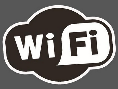 Wi-Fi -tarra, musta-valkoinen
