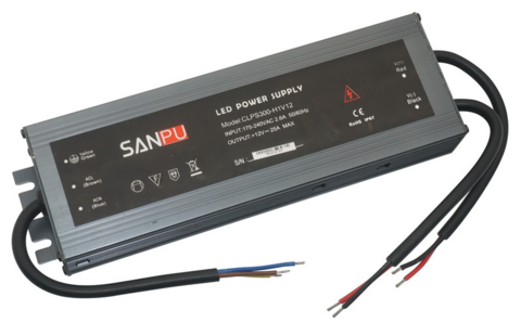 LED muuntaja 300W, 24V, IP67, Ultra-thin, Sanpu