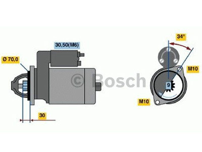 Starttimoottori Bosch 0001107540