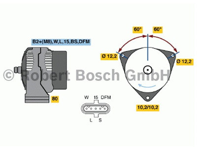 Laturi Bosch 0124555065