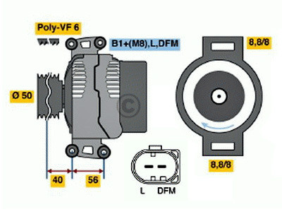 Laturi Bosch 0124625006