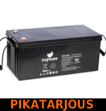 Brightsolar DC12-225 AGM akku, huoltovapaa - PIKATARJOUS!