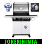 Huuhkajat kaasugrilli, 4 poltinta + sivukeitin, LED-valot - JOKERIHINTA!