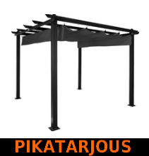 Green Land pergola, 3x4m, musta/harmaa - PIKATARJOUS!