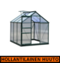 Green Land alumiinirunkoinen kasvihuone 3,6 m², musta - HOLLANTILAINEN HUUTOKAUPPA!