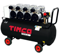 Ennakkomyynti! Timco 4x1HP 100L öljytön kompressori