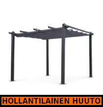 Green Land pergola 300x300cm, musta/harmaa - HOLLANTILAINEN HUUTOKAUPPA!