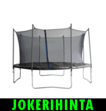 Trampoliini Gymsport, 4.27m, sisäverkolla, musta - JOKERIHINTA!
