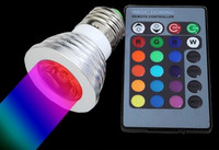 LED Spottilamppu E27, 4W, RGB (sisältää kaukosäätimen)