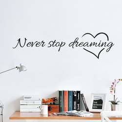 Sisustustarra Never Stop Dreaming