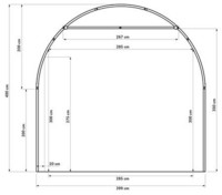 Pressutalli 8m x 4m, korkeus 4m, 450g/m2