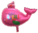 Foliopallo Baby girl vaaleanpunainen valas 43x37cm