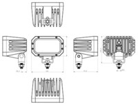 Ocean Vision LED-työvalo 60W, 12-60V, 5400lm, 28ast