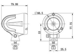 SAE LED-työvalo 10W, 9-30V, 900lm