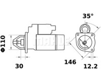 Starttimoottori Mahle IS9438 (Iveco)