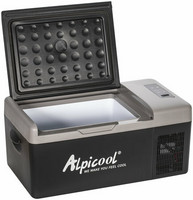 Alpicool matkajääkaappi 15L, 12/24V, musta
