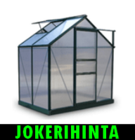 Green Land alumiinirunkoinen kasvihuone 2,3 m², musta - JOKERIHINTA!