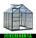 Green Land alumiinirunkoinen kasvihuone 3,6 m², musta - JOKERIHINTA!