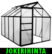 Green Land alumiinirunkoinen kasvihuone 4,8 m², musta - JOKERIHINTA!