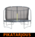 iSport Air Black 4,3m 104 jousta trampoliini turvaverkolla - PIKATARJOUS!