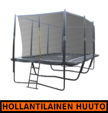iSport Air Black 5,2 x 3m 120 jousta trampoliini turvaverkolla + tikkaat - HOLLANTILAINEN HUUTOKAUPPA!